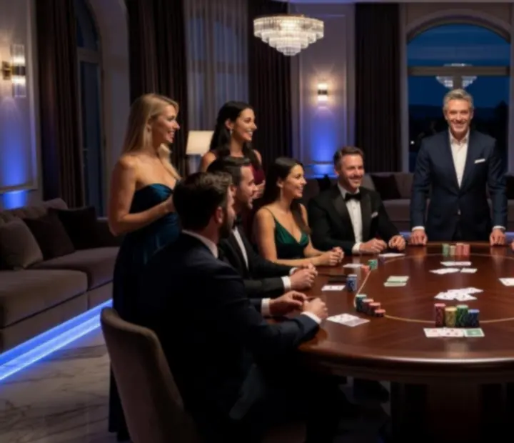 Pokerowy wieczór eventowy w stylu Las Vegas w eleganckiej oprawie